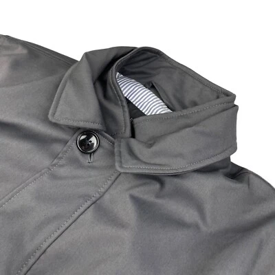 NUEVO J.CREW Abrigo Parka Para Hombre Prima-Loft Cremallera Completa Gris • Grande Foto 1 de 4