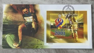 2001 Malaysia Sports XXI SEA Games MS FDC, nice S/N 006888 (Kuala Lumpur Cachet) - Picture 1 of 2