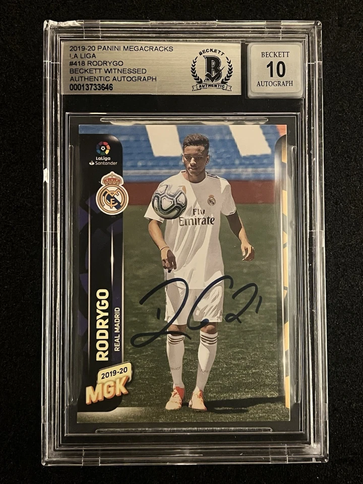 2019-20 Panini Megacracks MGK La Liga #418 Rodrygo Rookie Rc Auto Signed BGS 10 - Image 1 of 1