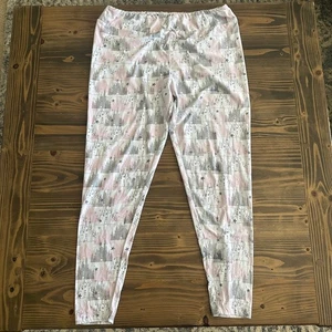 Disney Parks Damen Yoga Activewear Hose XL rosa Schloss Print Lounge Leggings - Bild 1 von 7