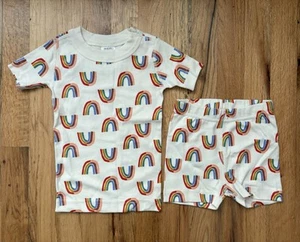 Hanna Andersson 85 cm 2T Pajamas Short Johns shorts rainbows unisex boys girls - Picture 1 of 3