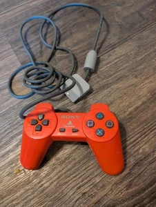 PS1A - Playstation 1 Controller Red SCPH-1080 Tested Working PS1 Original - Picture 1 of 5
