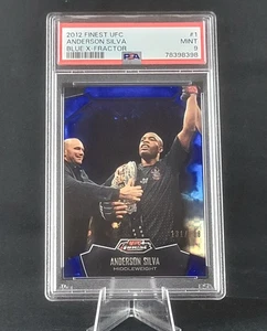 Topps Finest UFC Anderson Silva Dana 2012 blanco azul X-Fractor/188 PSA 9 🔥 - Imagen 1 de 1