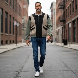 Chaqueta Suéter Gamuza Cuero Intercambio Exterior De Colección Rara Para Hombre Talla XL Alta - Imagen 1 de 12