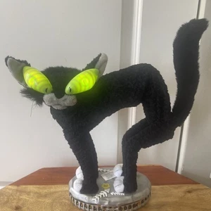 Gemmy Animated Fraidy Cat Black Alley Cat Vintage Working Condition - Picture 1 of 7