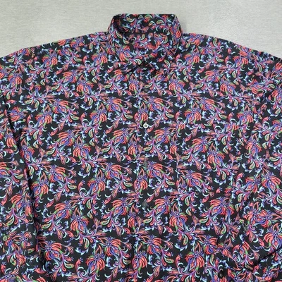 Camisa Alan River Para Hombre XL Multicolor Floral Abotonada Clásica Diseñador Colorida Foto 1 de 4