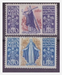 ITALIA 1948 - SANTA CATERINA CORREO AÉREO NUEVA SERIE ** SIN FIJASELLOS - Imagen 1 de 1