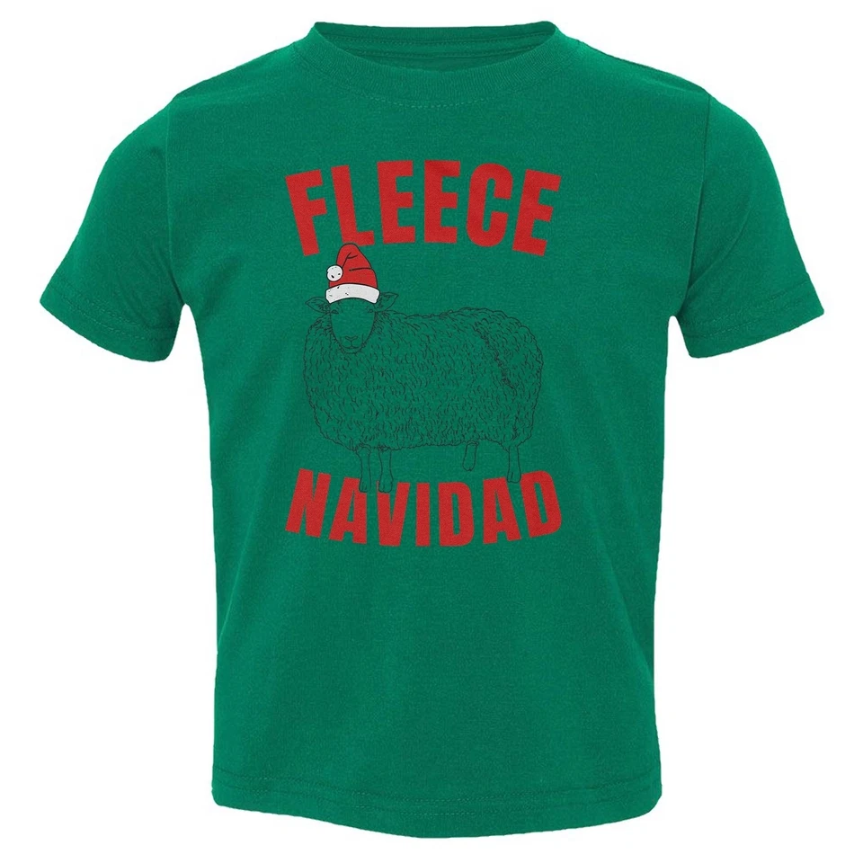 Camiseta polar Navidad - Divertida Navidad ovejas vacaciones niño pequeño Foto 1 de 1