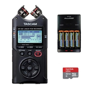 Tasacam DR-40X Four-Track Digital Audio Recorder W/32mm Micro Card/4x NiMH Batt, - Picture 1 of 9