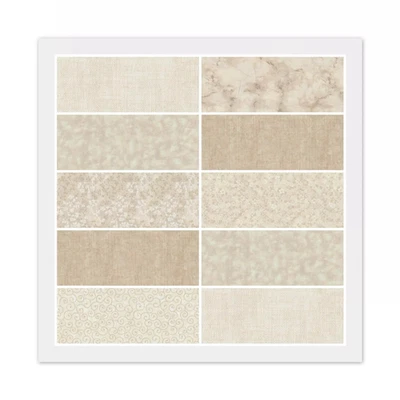 NATURAL BEIGE CREAM Cotton Fabric - 10 FAT QUARTERS, 20 Strip JELLY ROLL, Dups - Image 1 of 4