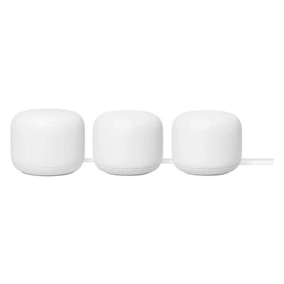 Google Nest WiFi Mesh Router 3 Pack GA00823 - 1 Base Unit and 2 Wifi Points Unit - image 1 of 3