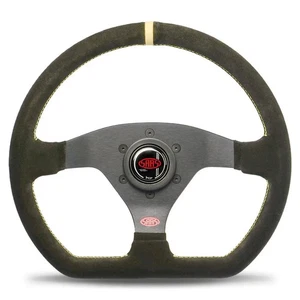 SAAS Steering Wheel Suede Racing 12.6 inch / 320mm Indicator Rounded Grip - S... - Picture 1 of 8