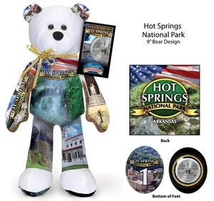 Hot Springs Park coin bear #1 in quarter bear series - FREE SHIPPING - Picture 1 of 1