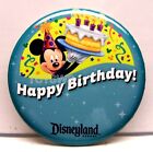 Disneyland Happy Birthday Button w/ Mickey Mouse & Cake ~ Disneyland Resort