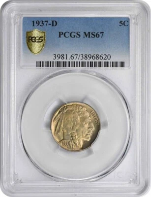 1937-D Buffalo Nickel MS67 PCGS - Image 1 of 2