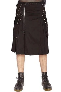 Tripp NYC Super Utility Kilt [Black] - Goth, Punk - Picture 1 of 13