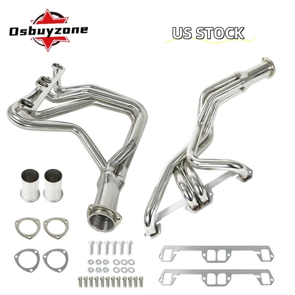 Fit 1972 - 1991 道奇 5.2L 5.9L V8 不锈钢长管排气歧管接头 — 第 1/4 张图片