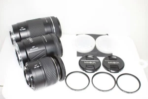 Lot of 3 Minolta AF MACRO 100mm F2.8 + Zoom 75-300mm F4.5-5.6 + 28-80mm F3.5-5.6 - Picture 1 of 21