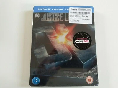 Justice League Steelbook 3D Blu Ray Digital UK New Sealed DC Universe Fast Post - Image 1 of 4