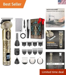 Beard Trimmer for Men, Waterproof Cordless Hair Clipper, Electric Razor Shave... - Picture 1 of 10