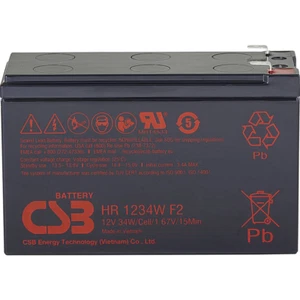 CSB HR1234W F2, Batteria ermetica ricaricabile al piombo 12v 34W (9Ah) . Faston - Foto 1 di 3