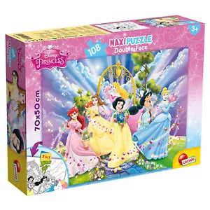 Puzzle maxi double-face Disney Principesse 108 pz retro colorabile 2642 - Foto 1 di 3
