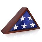  Flag Display Case for 3' x 5' American Flag, Military Flag Shadow Cherry Red