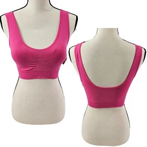 Coobie Women's Pink Bralette Stretch Scoop-Neck Wireless Comfort Bra Medium NWT - Picture 1 of 12