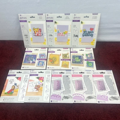 CRAFTER'S COMPANION Lot 11 Crafters Companion Gemini Dies Stamp Papercraft Birthday Flower Kids Card