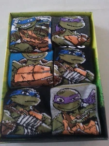 BOYS KIDS SOCKS TEENAGE MUTANT NINJA TURTLES 6 PAIR (see description) - Picture 1 of 3