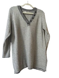 Anthropologie Women's Serena Striped Pullover Sweater Size Large - Picture 1 of 7