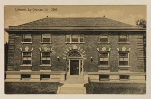 c1910 Postcard La Grange IL Carnegie Library Illinois Unposted - Picture 1 of 2