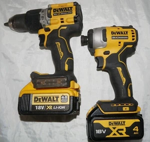 DeWalt 2 Piece Kit 18V Cordless Brushless Hammer Drill Impact Driver 2x4Ah Batt - Picture 1 of 5
