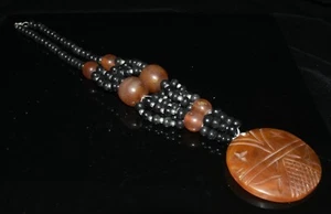33CM Rare Collection Old Tibetan Silver Beeswax Jewelry Jewellery Necklace - Picture 1 of 12