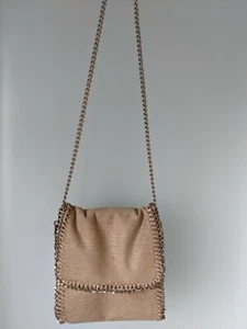 WITCHERY LADIES SHOULDER/ CROSSBODY CANVAS BAG METAL CHAIN SIZE 23X22X9CM - Picture 1 of 8