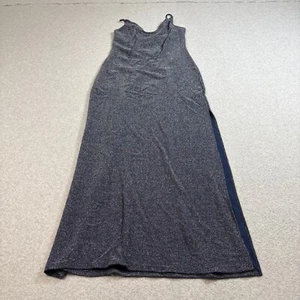 Free People Kleid Damen M blau Maxi Glitzer Schimmer Seitenschlitz formell Club Party - Bild 1 von 8