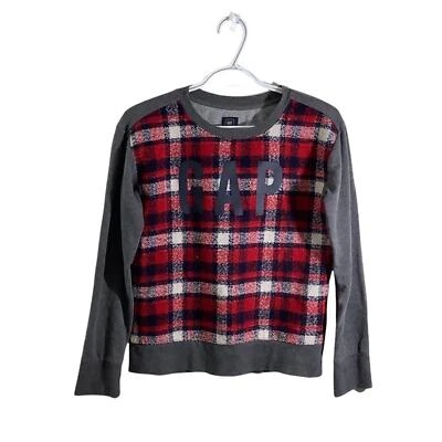 Suéter Pullover GAP Kids x Pendleton Mezcla Lana Gris A Cuadros Talla XXL Foto 1 de 4