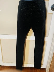 BDG Damen schwarze Pailletten-Stretch-Freizeithose Größe S-P - Bild 1 von 8