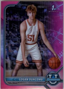 LOGAN DUNCOMB Pink Refractor 2022 Bowman University #16 Indiana Hoosiers - Picture 1 of 2