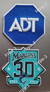 Florida Marlines 2023 30 Seasons Patch + ADT Ad Patch Iron On 30th Anniversary - Picture 1 of 2