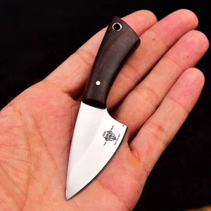 CUSTOM HANDMADE 1095HIGH CARBON STEEL HUNTING MINI SKINNER FIXED BLADE KNIFE EDC - Picture 1 of 7