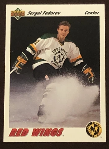 1991 Detroit Red Wings Sergei Fedorov NHL Card #40 Cover