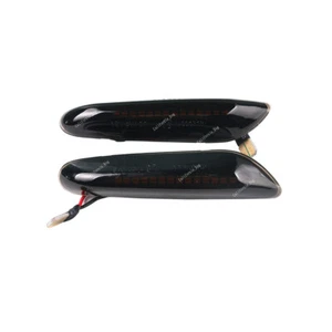 Pair Smoked Lens LED Dynamic Turn Signal Blinker Light Lamp Fits BMW E84 E87 E88 - Picture 1 of 9