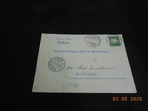 Bayern 1908 Empfangsbestätigung Postanweisung Bad Dürkheim - Picture 1 of 2