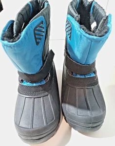 Sinetico Womens All Weather Rain Snow Boots Black Blue Size 4 - Picture 1 of 6