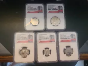 5 Slab Lot: 2017 S 225th Anniversary Enhanced Finish Early Release SP70 NGC - Picture 1 of 17