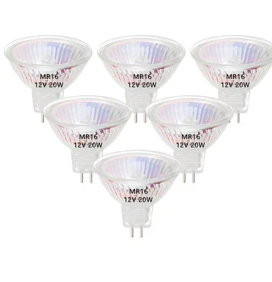 6 Pack MR16 LED Bulbs GU5.3 Bi-Pin Base LED Light Bulb 20W Warm White Spotlight - Image 1 of 4
