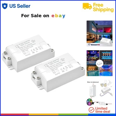 LED Driver Waterproof 10W 12V DC Transformer Power Supply for Outdoor Lights - Image 1 of 4