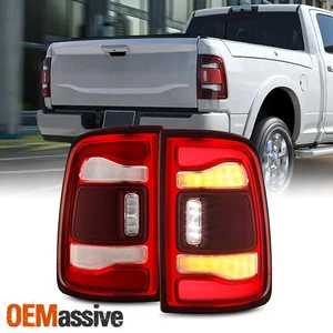 For 2019-2024 Ram 2500 3500 LED Red Bezel Tail Light Pair w/Blind Spot Detection - Picture 1 of 10