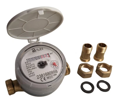 CONTATORE ACQUA FREDDA DN15 (1/2") - PRODOTTO in ITALIA - CERTIFICATO per ACQUA  - Immagine 1 di 4